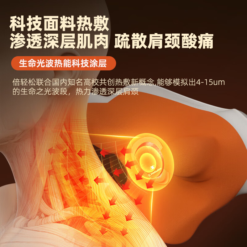 倍轻松(breo)N6mini[金推手]颈椎按摩仪器按摩披肩肩颈按摩仪器 斜方肌腿腰颈部高清大图