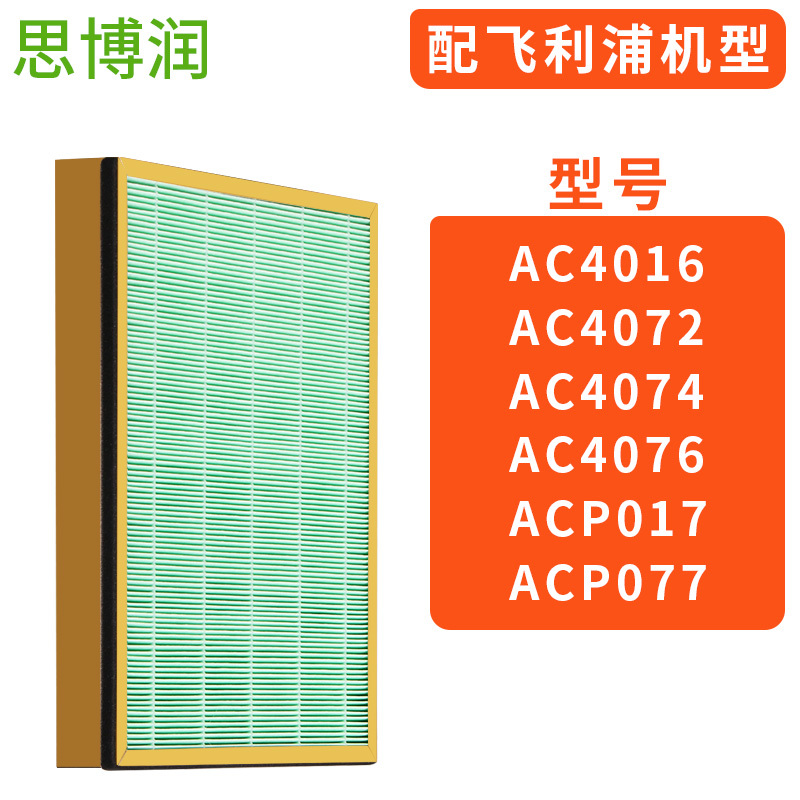 思博润美国3M-HEPA滤材配飞利浦空气净化器AC4076过滤网滤芯适用飞利浦AC4014 4016 AC4147加强版
