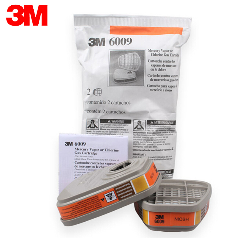 3M 6009自吸过滤式防毒面具配套滤毒罐 2个/包 1包/件(单位:件)