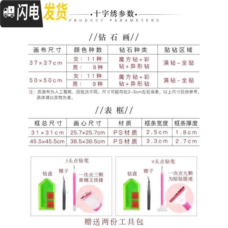 三维工匠钻石画满钻2019新款十字绣客厅5D点贴钻情侣婚礼 [带裱框]满钻-钻石画[50*50cm*2个]带外框+有机玻高清大图