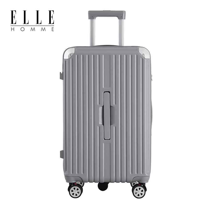 ELLE HOMME EH2531248 加厚防刮耐磨拉杆箱 24寸银灰色
