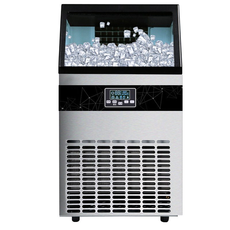 埃利斯(AILISI)78冰格不锈钢外壳制冰机 手动自动加水 方冰HZB-100FAB