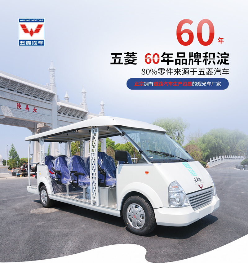 五菱WLD2111 11座电动开放观光车