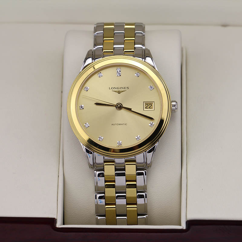 LONGINES浪琴 军旗系列 钢带机械男表L4.774.3.37.7
