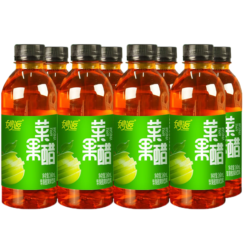 妙逅 苹果醋塑包 360ml*12瓶 件高清大图