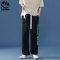CLAW MONEY 休闲裤男夏季港风ins潮牌宽松九分裤抽绳针织束脚裤子