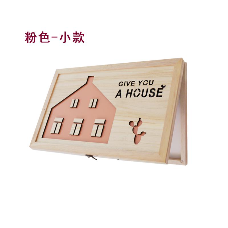 实木电表箱遮挡日式多媒体墙面装饰壁饰北欧创意弱电箱集线箱遮挡 三维工匠 粉色小款_412