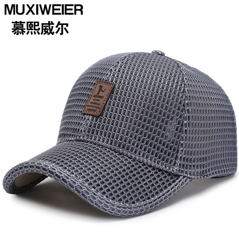 帽子男新品2019夏季户外棒球帽女士防晒遮阳帽网眼鸭舌帽透气太阳帽高清大图