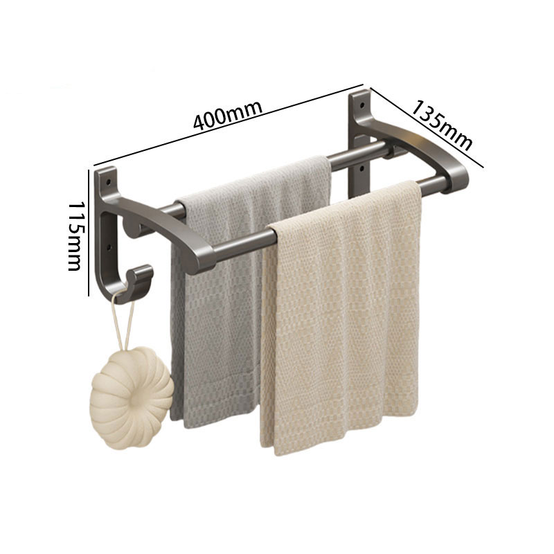 豫汉迎毛巾架 枪灰色毛巾架400*135*115mm个