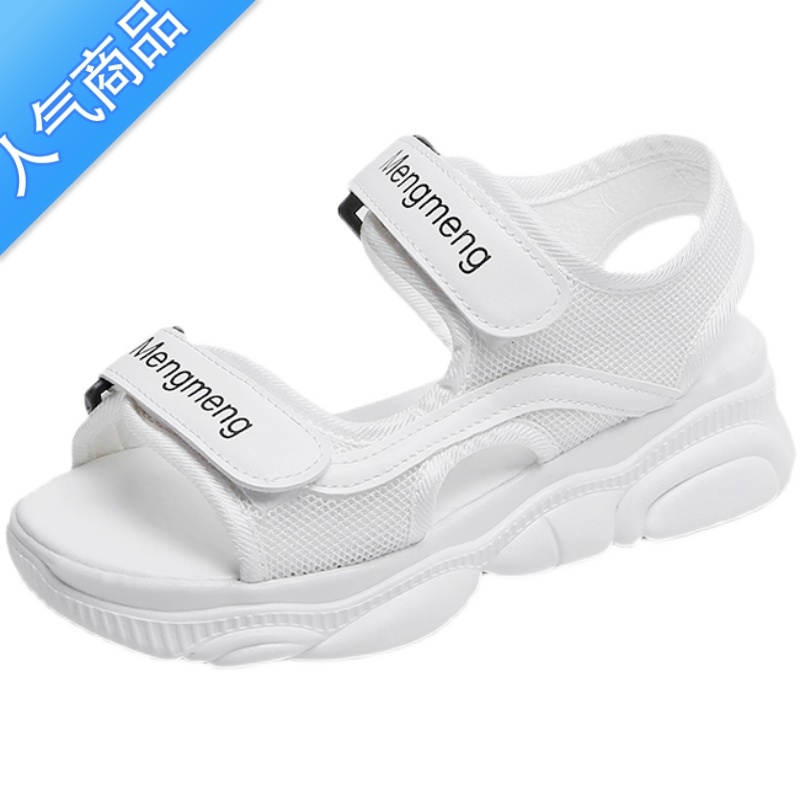 SUNTEK2023夏季新款韩版百搭学生仙女运动沙滩凉鞋女厚底罗马小熊凉鞋女高清大图