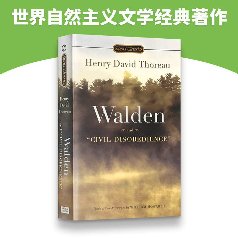 赌徒 [正版]华研原版 瓦尔登湖英文版 Walden and Civil Disobedience 英文原版书 经典名高清大图