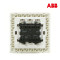 ABB开关插座 德逸珍珠金 三联/三位/三开双控开关面板AE107-PG