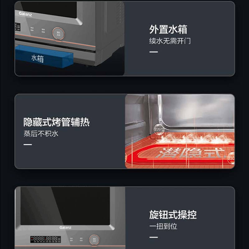 格兰仕变频微波炉家用微蒸烤一体机蒸烤箱光波炉一体机26L大容量 智能菜单G10Q26ESXLRIIV-RL(S0)高清大图