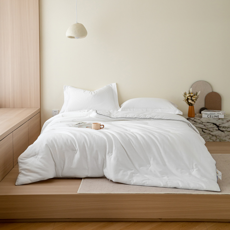 汉司家纺 200*230cm 全棉提花蚕丝春秋冬被 1.00 件/条(计价单位:条)白色 呵护肌肤 柔软舒适 顺滑