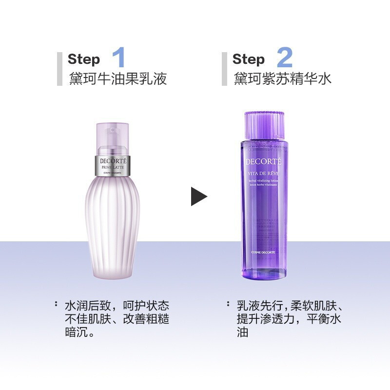 日本进口 黛珂Cosme Decorte 水乳套装紫苏水150ml+牛油果乳液150ml 补水保湿控油