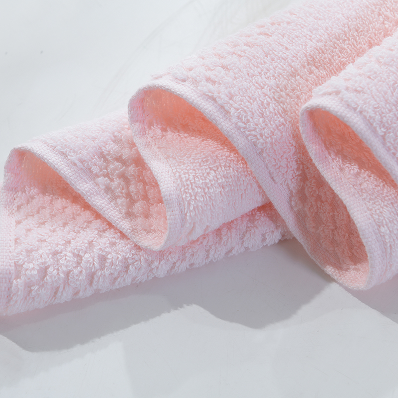 洁玉(Jeyu) 质素三套装礼盒 TG19-01C方巾+毛巾+浴巾(粉色)高清大图