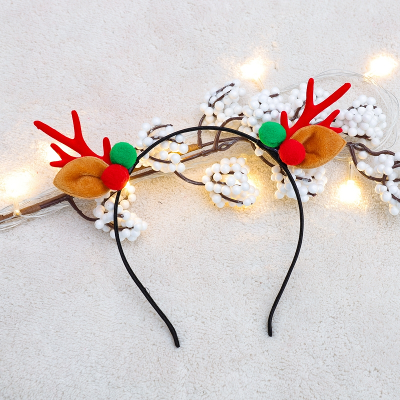 法耐fanai圣诞帽儿童圣诞节头箍幼儿园礼物圣诞装饰品发箍鹿角头饰