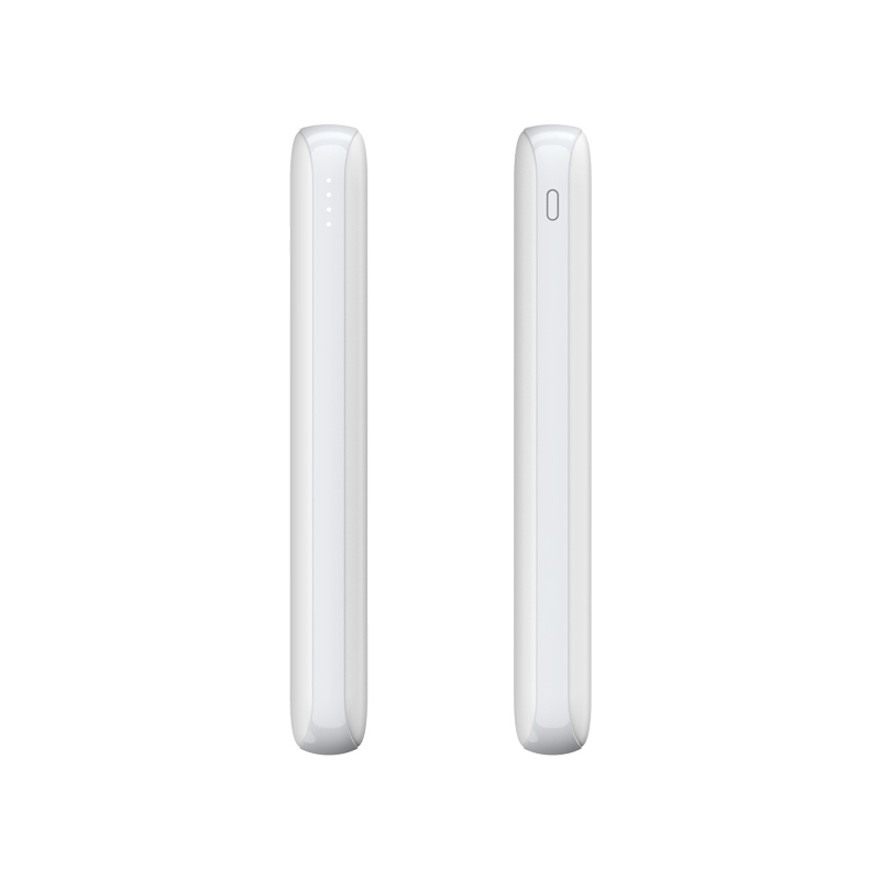 品胜小白10000毫安移动电源/充电宝超薄小巧 Type-C安卓双输入适用iPhone12苹果SE2小米10 华为白