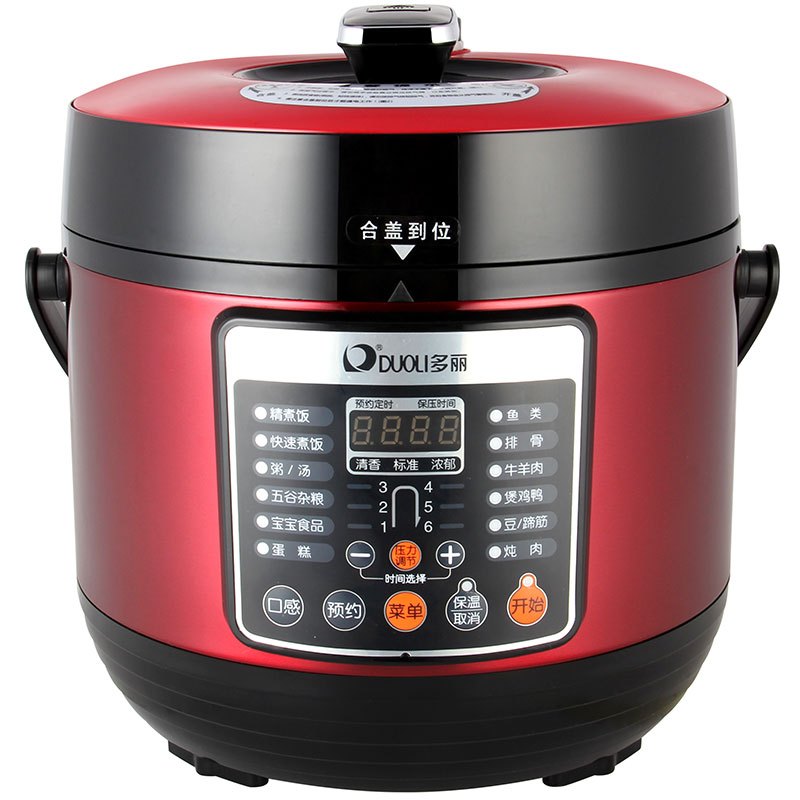 多丽电器电压力锅ybw60-100(6i2)(红色,钛金色)