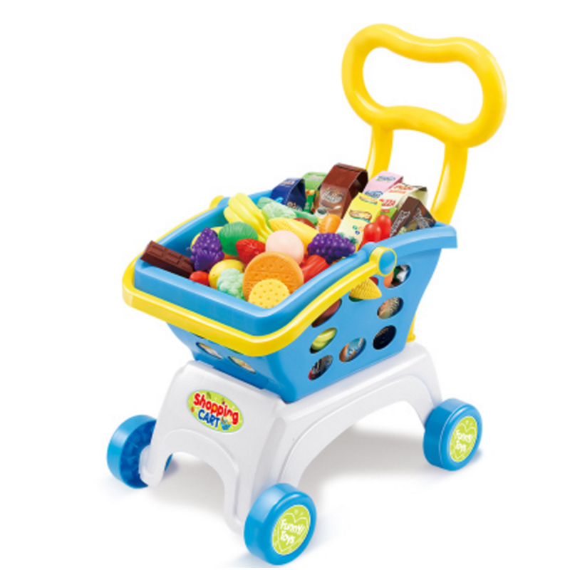 宝宝购物车手推车玩具大号儿童过家家仿真超市女孩学步婴儿小推车视频
