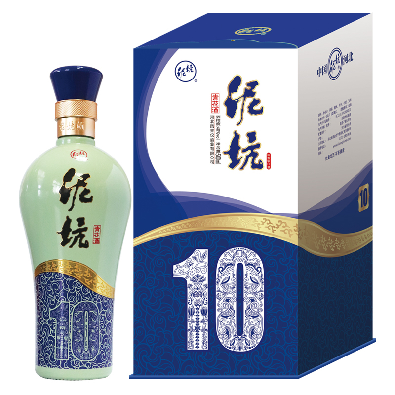 [中华特色]河北供销馆 泥坑 白酒整箱 40度青花10年 500ml*6瓶 浓香型 非物质文化遗产 河北邢台特产