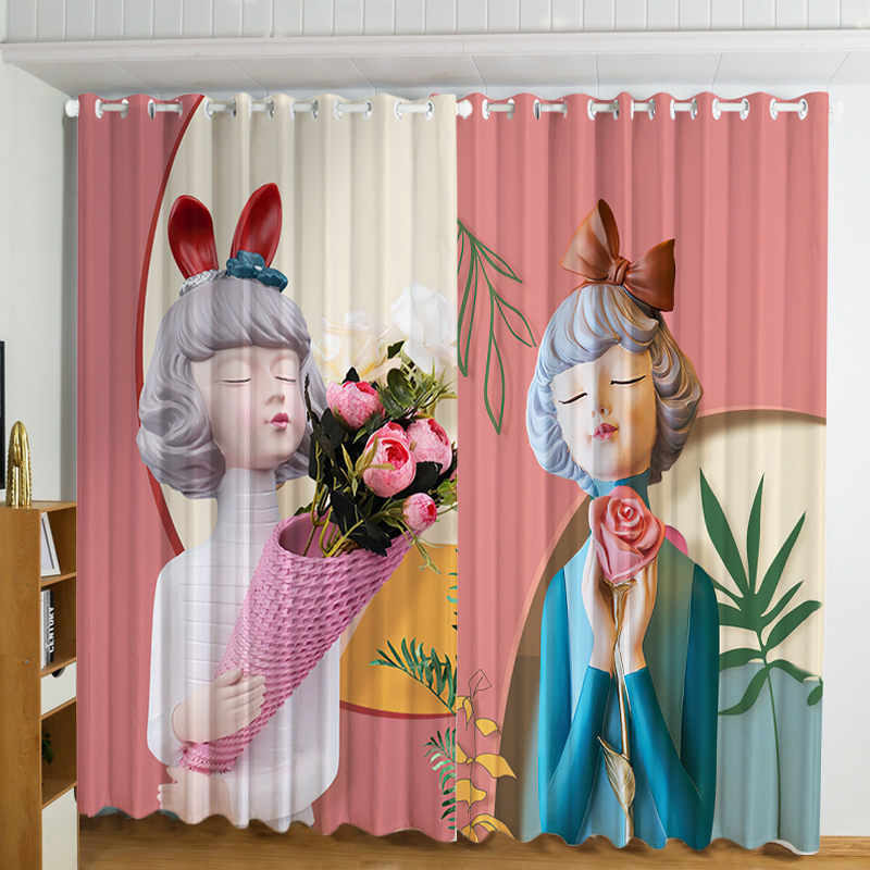 添福运 门帘隔断帘卧室隐私家用分间房间客厅免打孔屏风挡风帘子布帘窗帘遮光窗帘挂钩纯色窗帘打孔窗帘飘窗客厅帘子高清大图