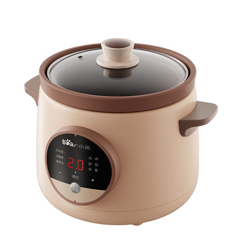 小熊(Bear) 电炖锅电炖盅电砂锅煲汤锅可预约保温1.5L紫砂锅 DDG-E15H1 1.5L台