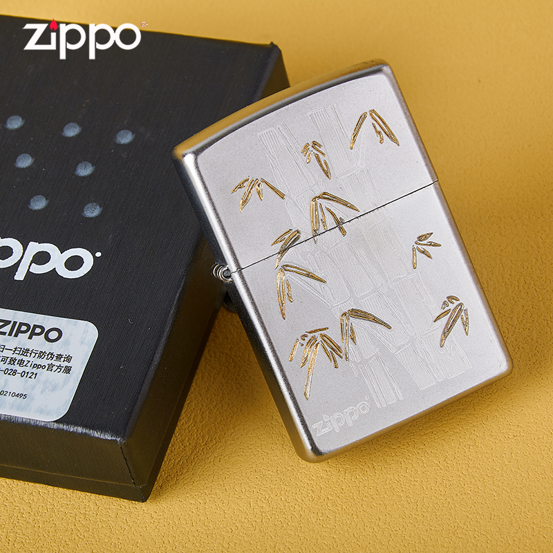 [苏宁自营]Zippo之宝煤油打火机节节高富贵竹新款创意火机祝福男士自用送礼zippo