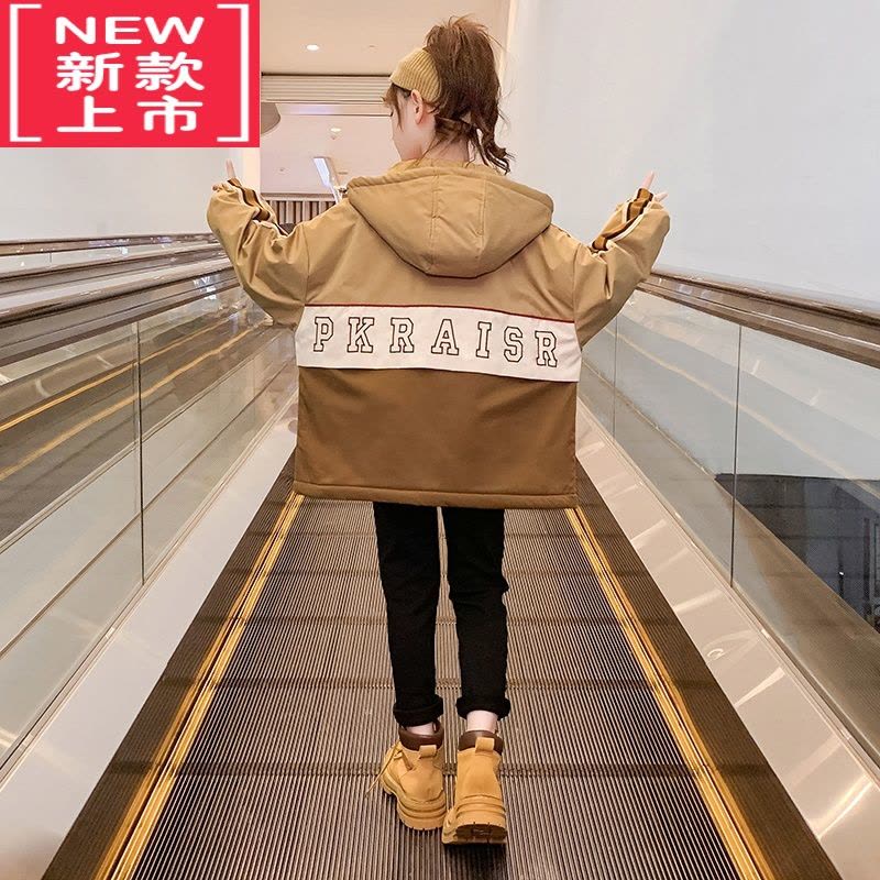 可莉允女童加绒棉服冬装2022新款洋气外套秋冬款儿童装小女孩网红派克服图片