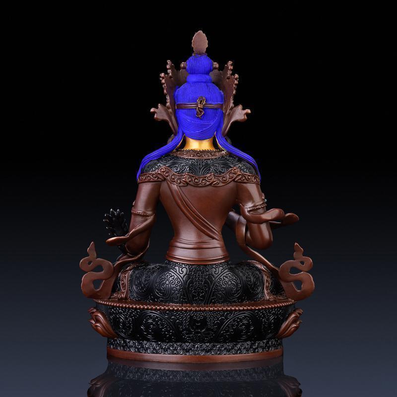 地藏佛像 纯铜藏传密宗画脸地藏菩萨摆件佛教供奉_617