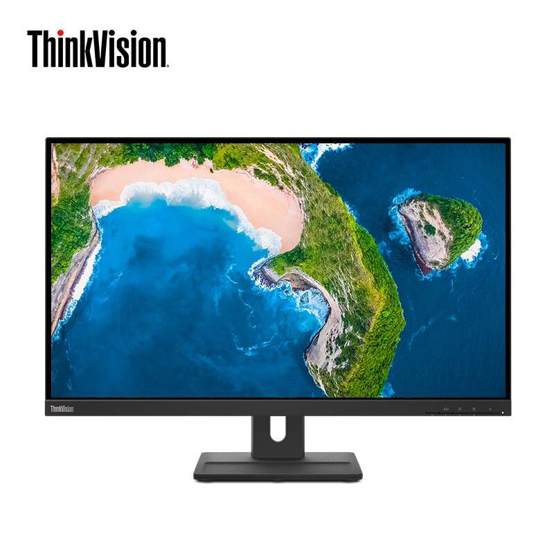 联想thinkvision E27q-20 75Hz HDMI 2560×1440 27英寸 台 显示器
