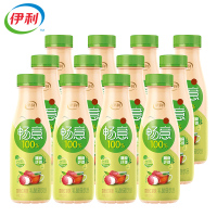 伊利畅意100%乳酸菌酸奶330ml 畅意益生乳酸菌荔枝红茶味零脂肪饮品12瓶整箱 包邮