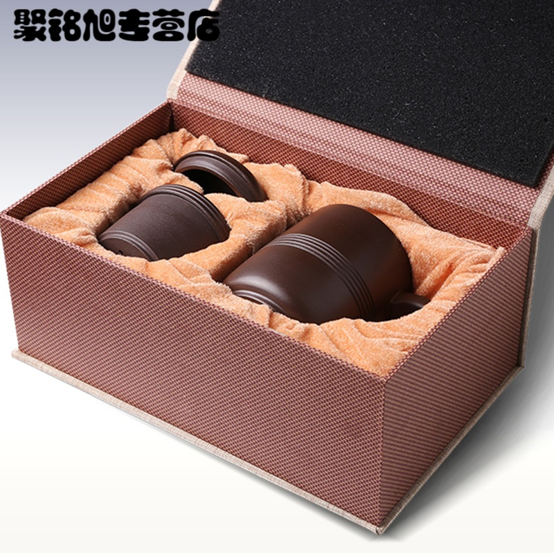 隔漏紫砂杯带盖隔舱茶具线圆内胆过滤茶杯加厚水杯喝茶品茶杯