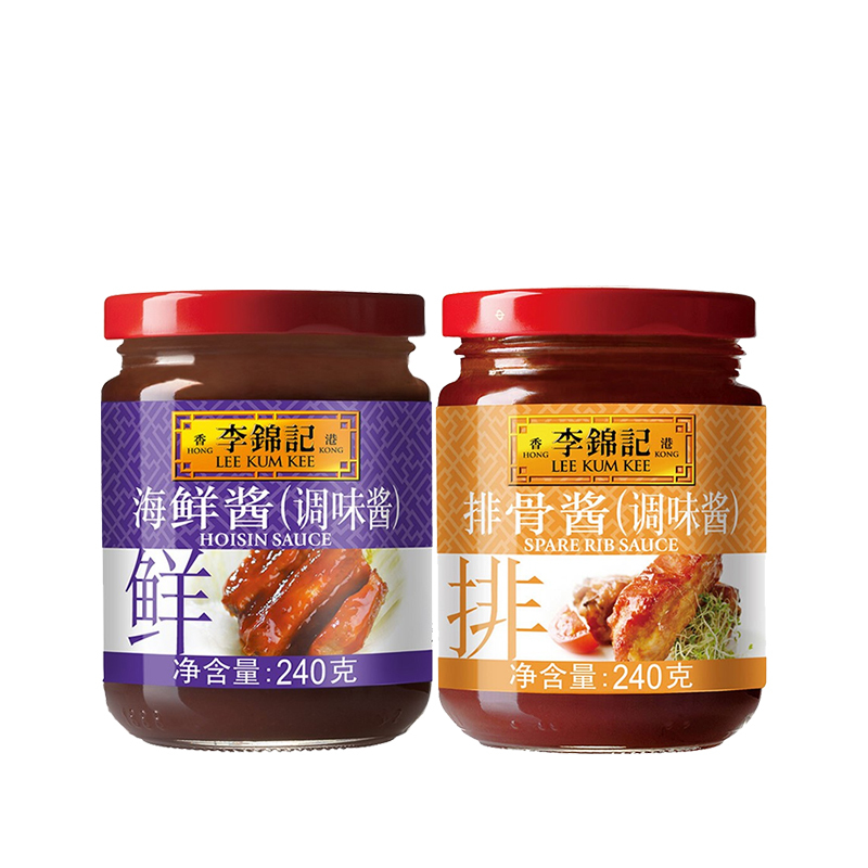 李锦记 调味料组合C(特级酱油500ml+老抽500ml+蚝油510G+豉油410ml+排骨酱240G+海鲜酱240G)