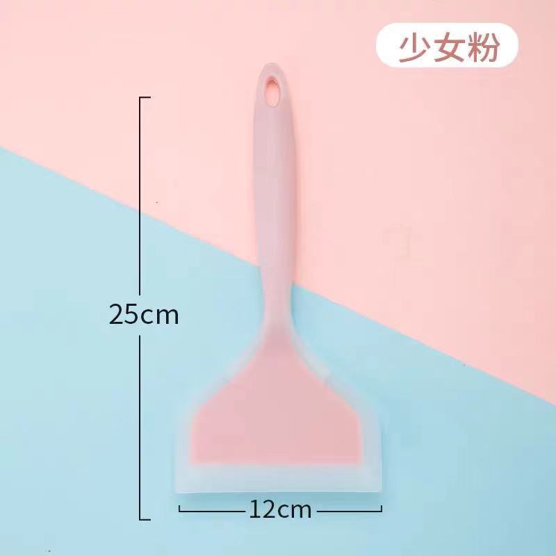 【补贴10%】烙饼硅胶铲子不粘锅玉子烧专用不伤锅煎铲油刷耐高温煎饼锅铲炒菜 少女粉【送1小油刷】