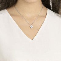 SWAROVSKI 施华洛世奇 LATISHAFLOWER人造水晶女士吊坠项链黑色镀白金色5368980