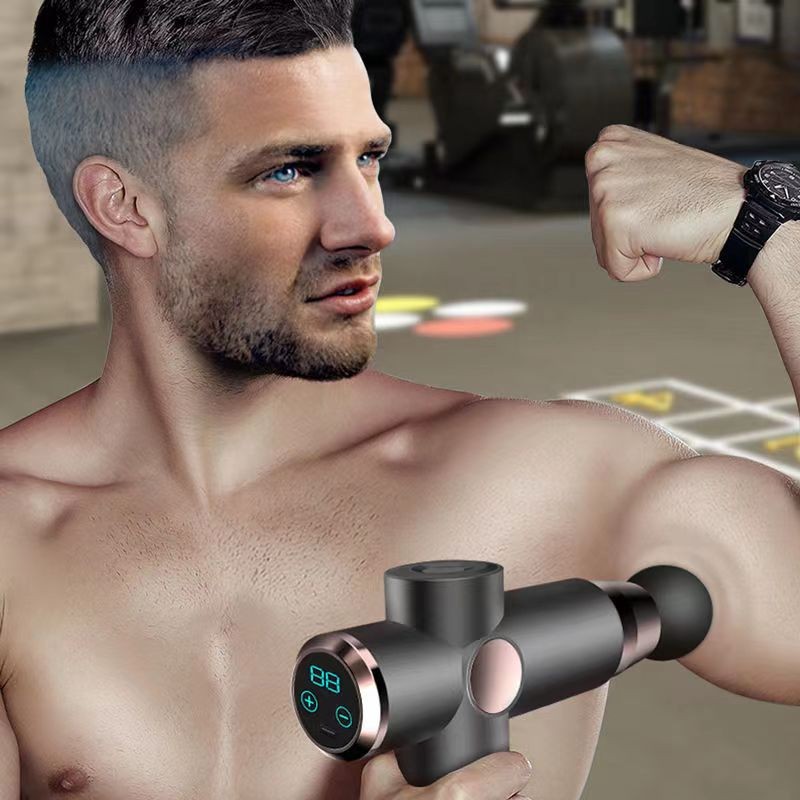 上亨 SHZH-JKJ002 筋膜枪 肌肉放松按摩器腰部腿部筋膜仪震动经膜球颈膜枪棒运动健身器材 绿色液晶款高清大图