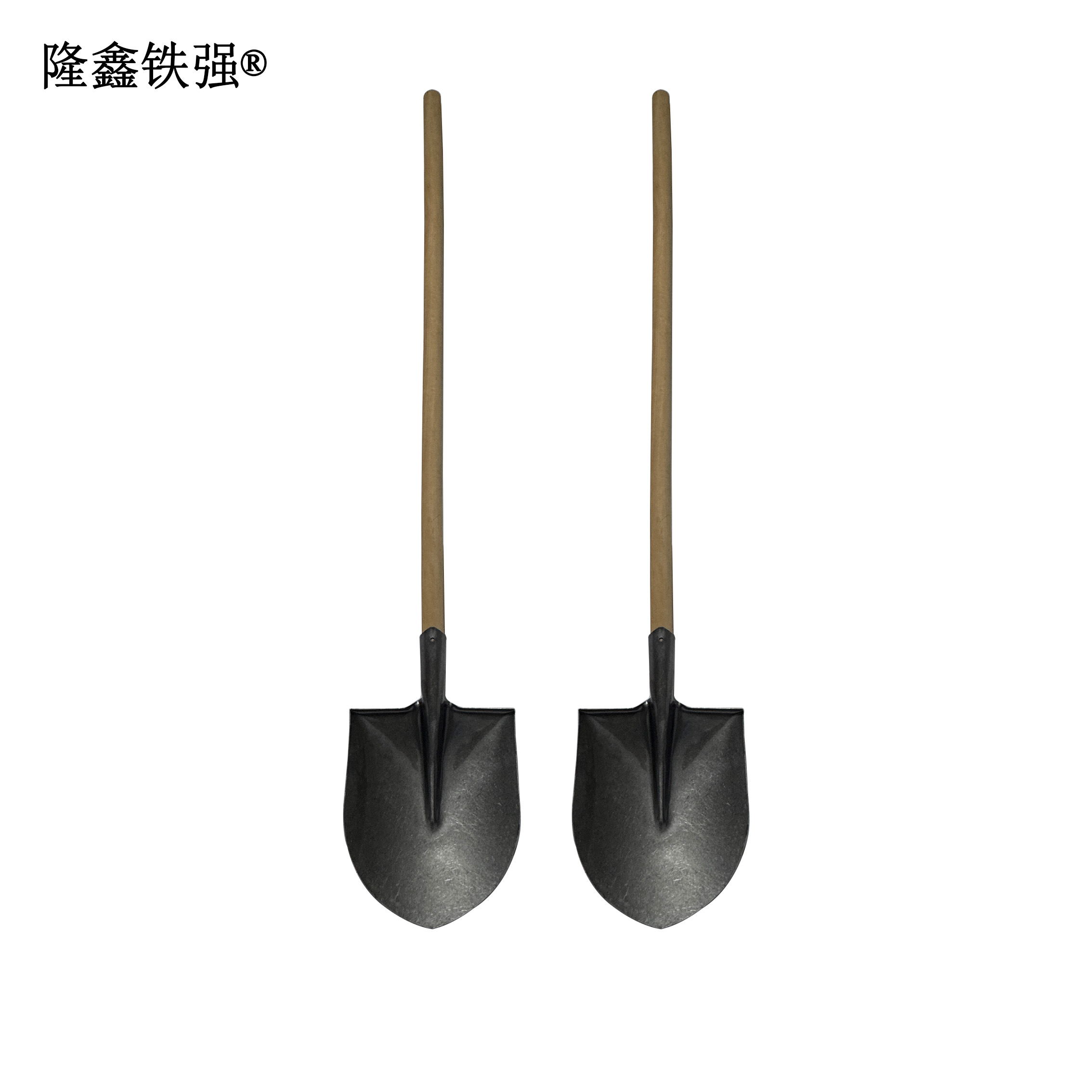 隆鑫铁强 铁锹带把 锰钢尖头 把高清大图