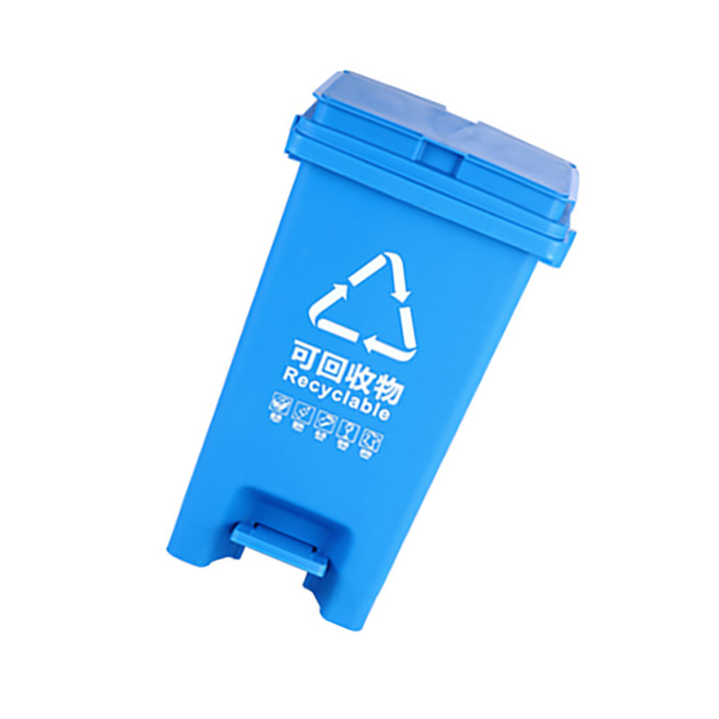 苏识 YJ-A078 30升 分类脚踏垃圾桶 (计价单位:个) 蓝色高清大图