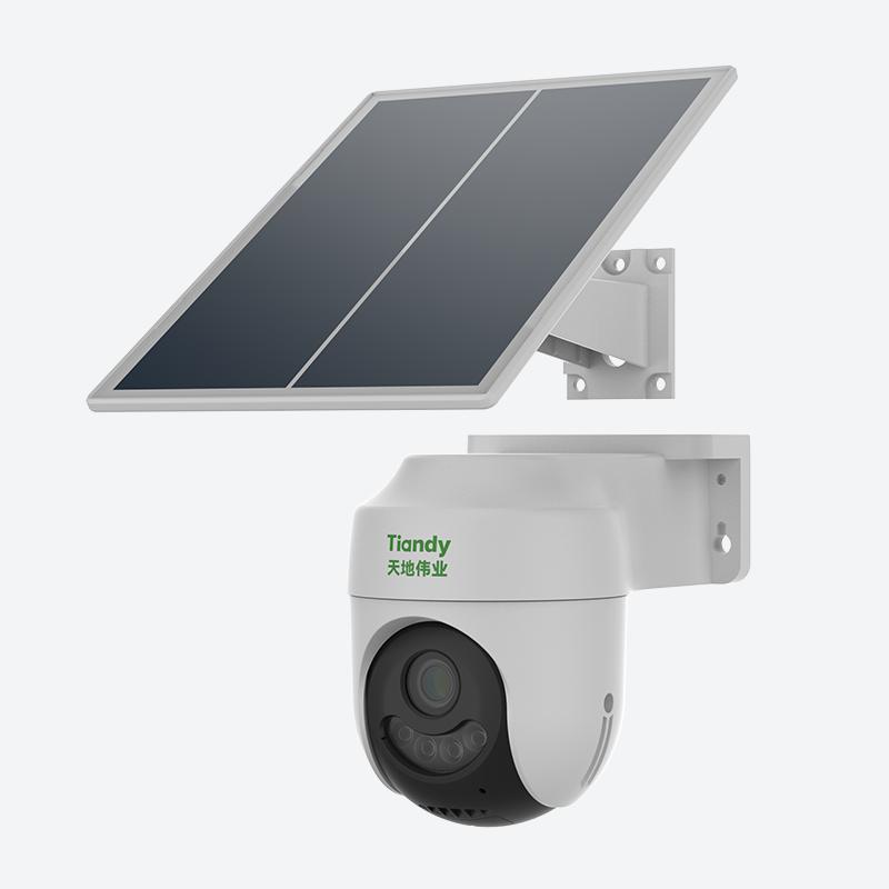 天地伟业太阳能监控摄像头400万4G无限流量 室外监控器手机远程全景全彩夜视追踪TC-H143K高清大图