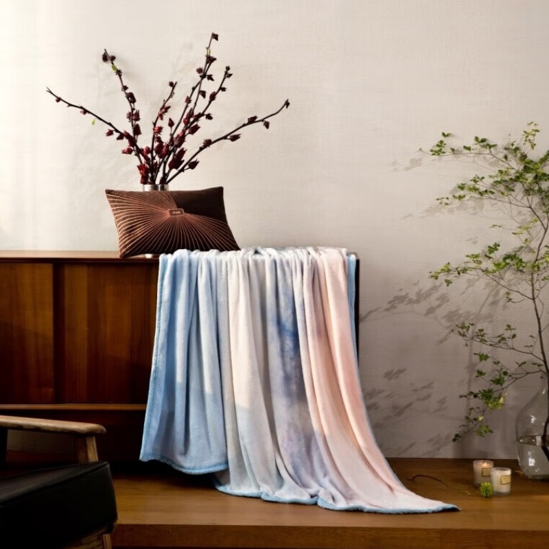水星家纺浅韵素影可水洗云朵柔绒毯150cm×200cm