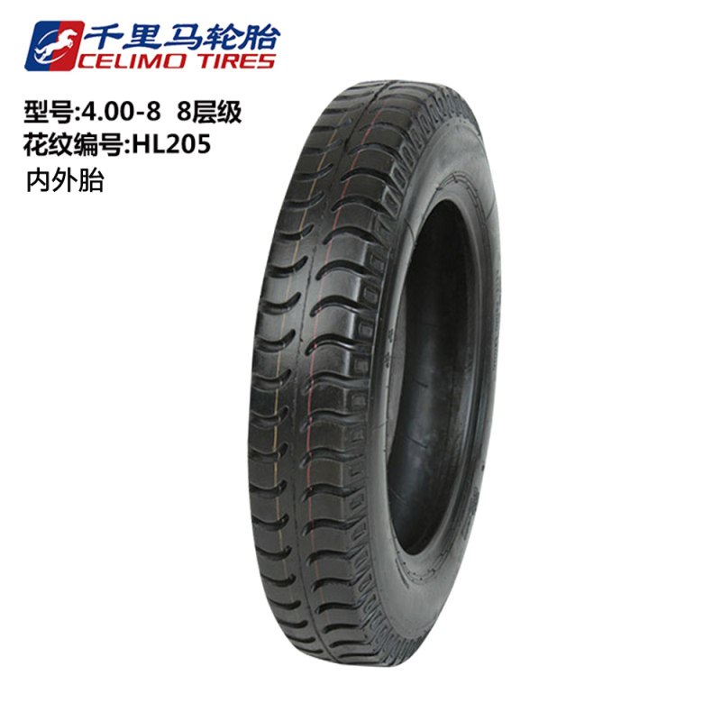 千里马/赤兔马手推车微耕机旋耕机轮胎4.00-8HL205内外胎8层级