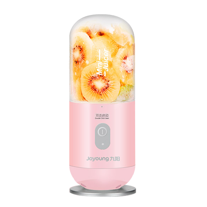 Joyoung/九阳充电便携式榨汁机迷你家用果汁杯机自动学生便捷户外家用宿舍多功能 粉色