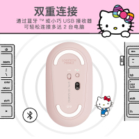 罗技 (Logitech) Pebble 轻薄型光电静音无线蓝牙鼠标台式机笔记本电脑家用时尚办公商务鼠标 芍药白-B2B