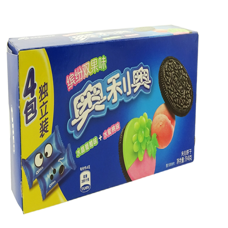 “奥利奥缤纷双果味夹心饼干水晶葡萄味+水蜜桃味194g ”
