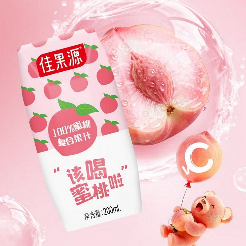 佳果源 蜜桃复合果汁 200ml*24 单位:件高清大图