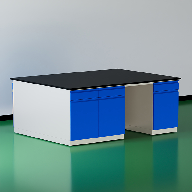 臻远 ZY5052713 实验台实验室 工作台实验桌操作台 全钢深蓝2米中央台高清大图