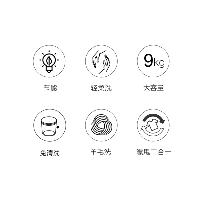 海尔(Haier)9公斤 全自动家用波轮洗衣机 免清洗 幂动力 特色羊毛洗 MB90-F056