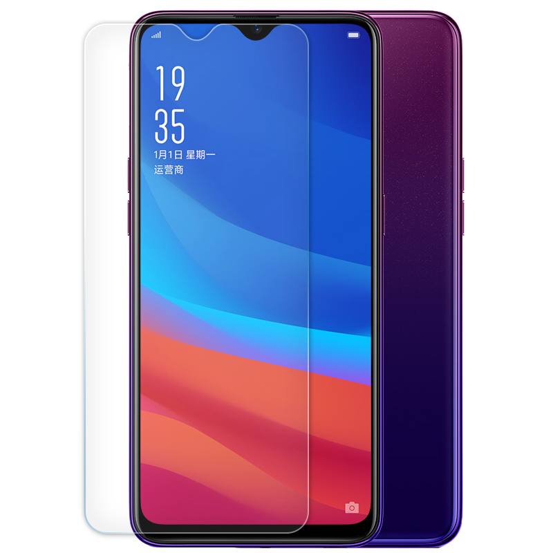 [买2送手机壳]轻万适用oppoa7x钢化膜非全屏A7x玻璃贴膜高清透明防摔贴膜高清大图