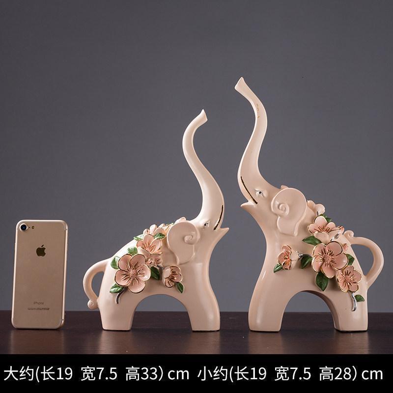 美帮汇欧式大象摆件对象创意时尚工艺客厅装饰办公室桌面司开业礼品高清大图